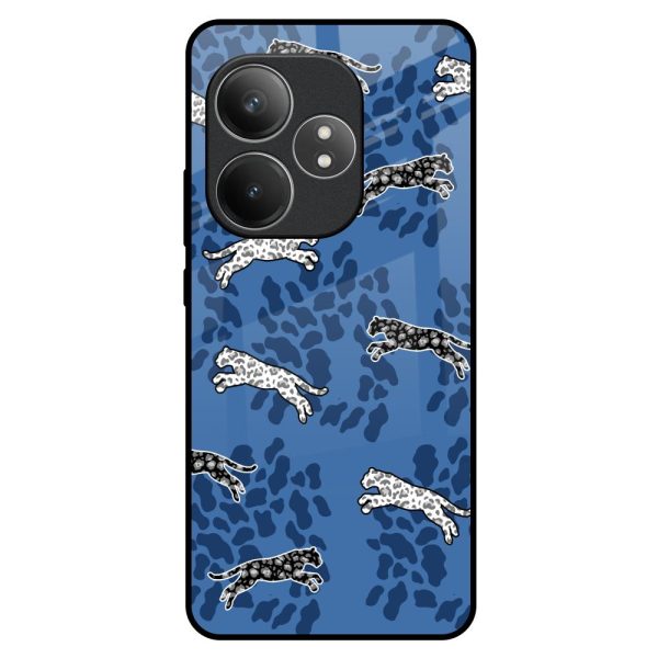 Blue Cheetah Glass Case for Realme GT 6 5G For Cheap