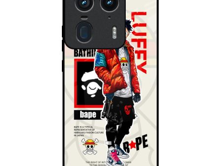 Bape Luffy Glass Case for Motorola Edge 50 Ultra 5G Sale