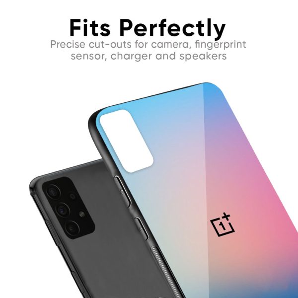 Blue & Pink Ombre Glass case for OnePlus 9RT Online now