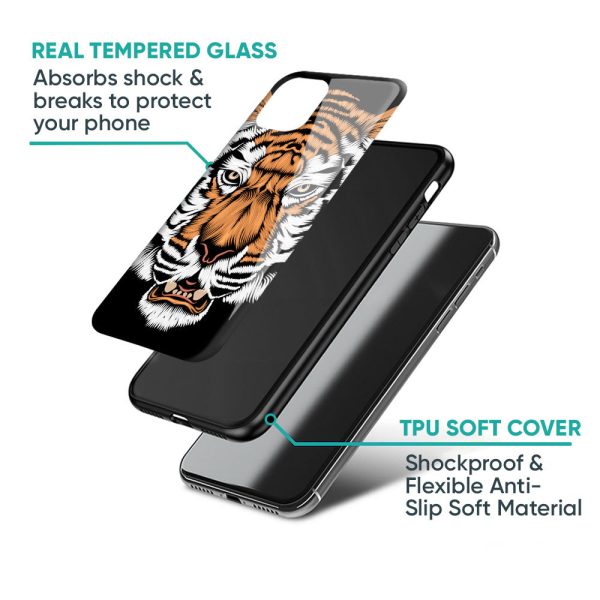 Angry Tiger Glass Case For Realme 12 5G Sale