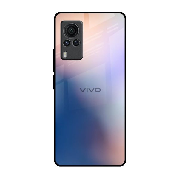 Blue Mauve Gradient Glass Case for Vivo X60 PRO For Sale