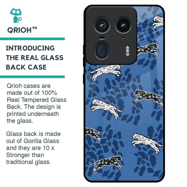 Blue Cheetah Glass Case for Motorola Edge 50 Ultra 5G For Sale