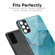 Blue Golden Glitter Glass Case for OnePlus 9R Online