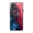 Blue & Red Smoke Glass Case for OnePlus 9R Hot on Sale