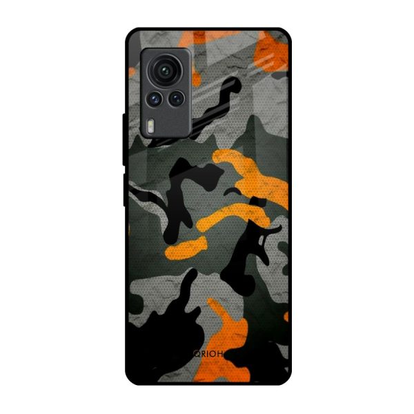 Camouflage Orange Glass Case For Vivo X60 PRO Online