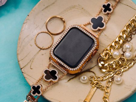 Rose Gold Lucky Clover Apple Watch Strap Fashion