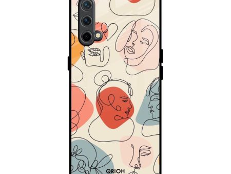 Abstract Faces Glass Case for OnePlus Nord CE Online Sale