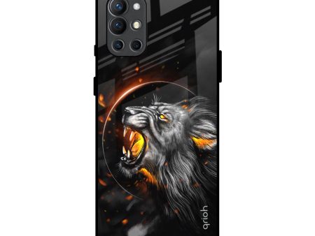 Aggressive Lion Glass Case for OnePlus 9R Online now