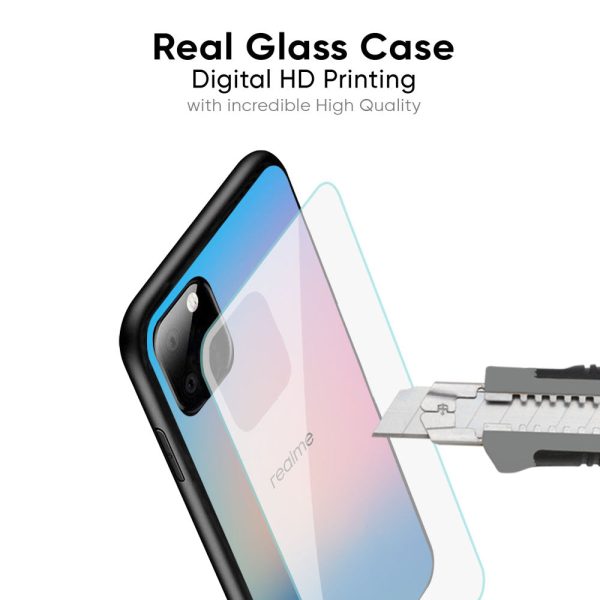 Blue & Pink Ombre Glass case for Realme 12 5G on Sale