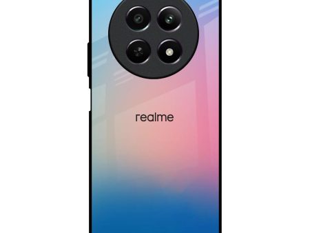 Blue & Pink Ombre Glass case for Realme 12 5G on Sale