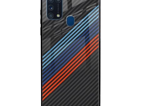 Carbon Inspired Glass Case for Samsung Galaxy M31 Cheap