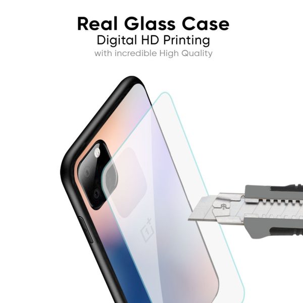 Blue Mauve Gradient Glass Case for OnePlus 9R Fashion