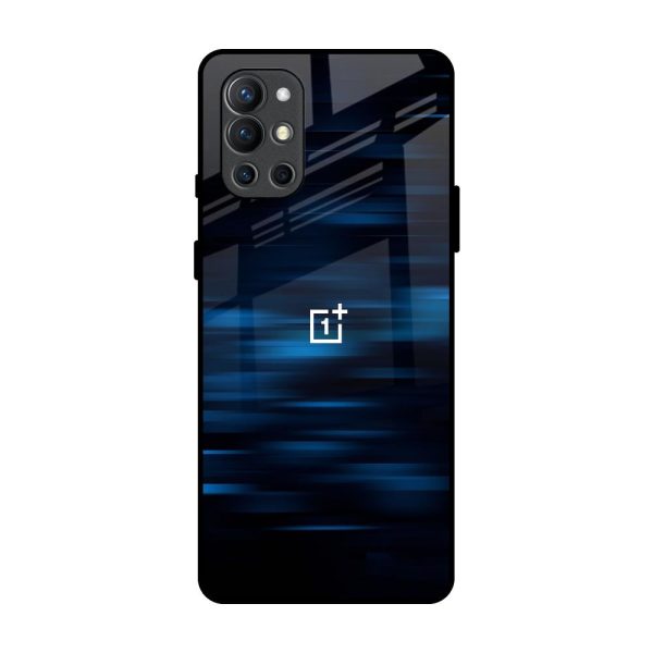 Blue Rough Abstract Glass Case for OnePlus 9R Online Hot Sale