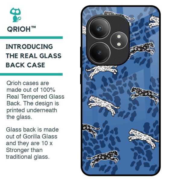 Blue Cheetah Glass Case for Realme GT 6 5G For Cheap