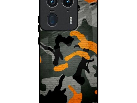 Camouflage Orange Glass Case For Motorola Edge 50 Ultra 5G Hot on Sale