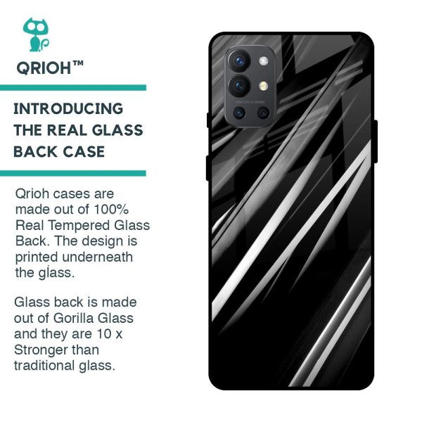 Black & Grey Gradient Glass Case For OnePlus 9R Supply