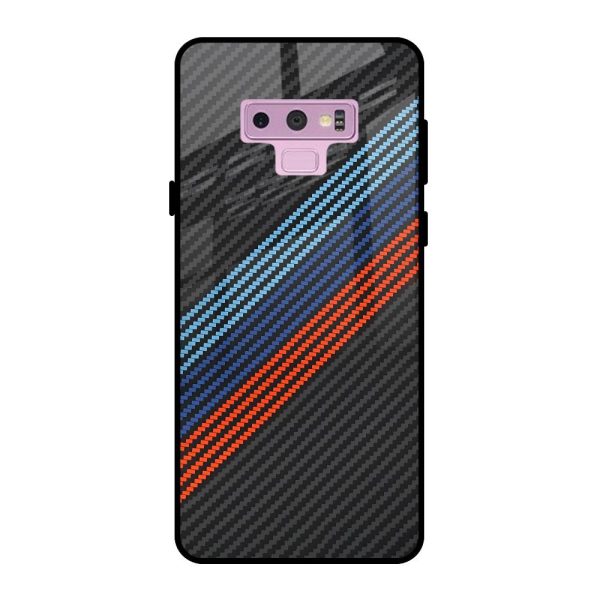 Carbon Inspired Glass Case for Samsung Galaxy Note 9 For Sale