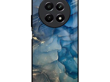 Blue Cool Marble Glass Case for Realme 12 5G Sale