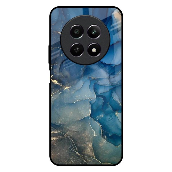 Blue Cool Marble Glass Case for Realme 12 5G Sale