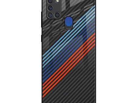 Carbon Inspired Glass Case for Samsung A21s on Sale