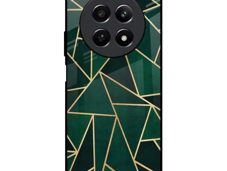 Abstract Green Glass Case For Realme 12 5G on Sale