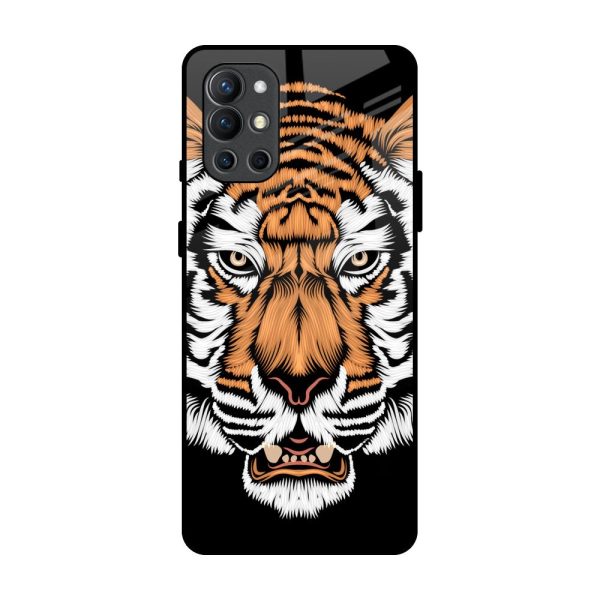 Angry Tiger Glass Case For OnePlus 9R For Cheap