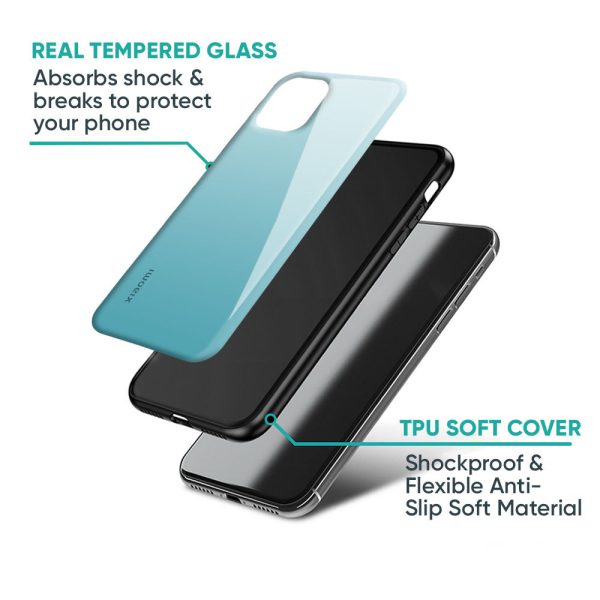 Arctic Blue Glass Case For Redmi 12 5G Fashion