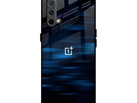 Blue Rough Abstract Glass Case for OnePlus Nord CE Sale