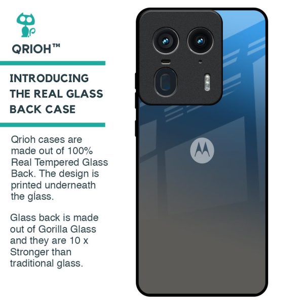 Blue Grey Ombre Glass Case for Motorola Edge 50 Ultra 5G Cheap