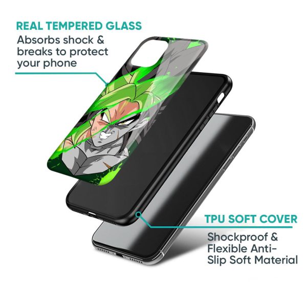 Anime Green Splash Glass Case for OnePlus 9R Hot on Sale