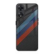 Carbon Inspired Glass Case for Oppo A78 5G Online Sale