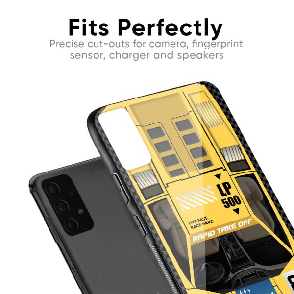 Yellow Racing Car Glass Case for Xiaomi Redmi Note 8 Sale