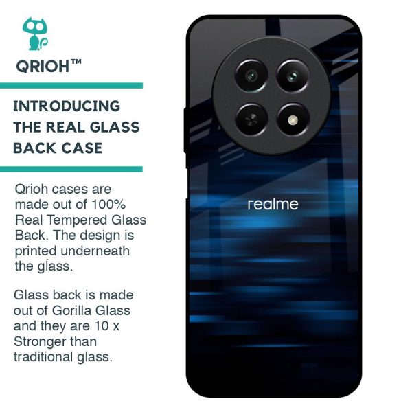 Blue Rough Abstract Glass Case for Realme 12 5G Online now