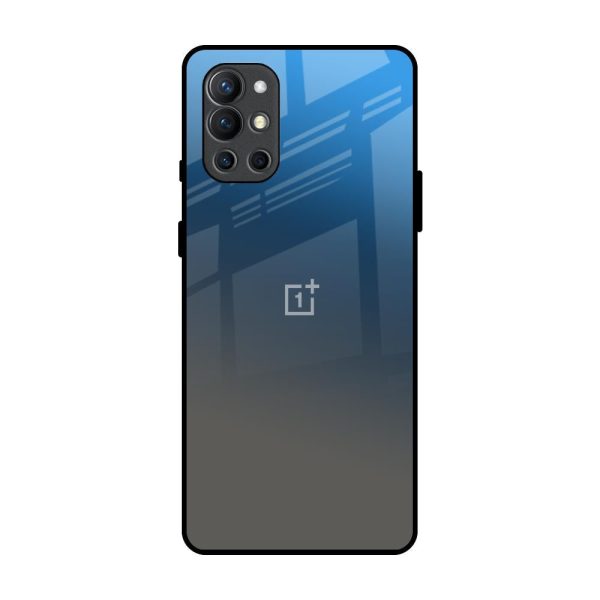 Blue Grey Ombre Glass Case for OnePlus 9R Online now