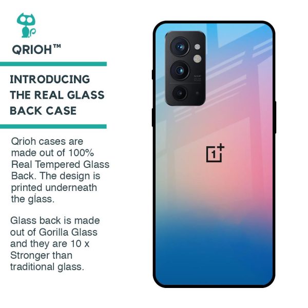 Blue & Pink Ombre Glass case for OnePlus 9RT Online now