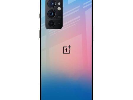 Blue & Pink Ombre Glass case for OnePlus 9RT Online now