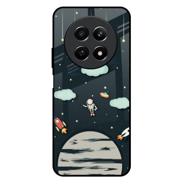 Astronaut Dream Glass Case For Realme 12 5G Fashion