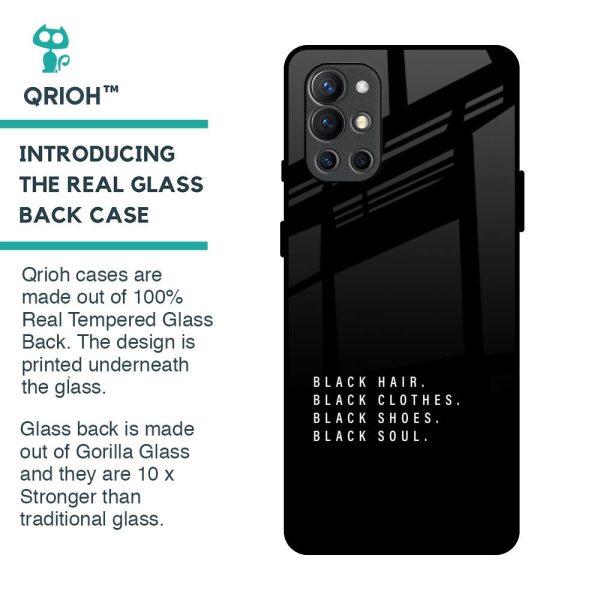 Black Soul Glass Case for OnePlus 9R Online now