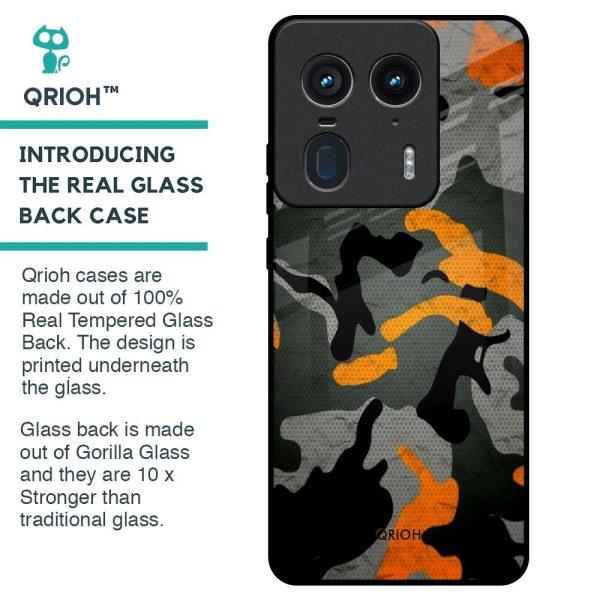 Camouflage Orange Glass Case For Motorola Edge 50 Ultra 5G Hot on Sale