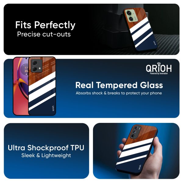 Bold Stripes Glass Case for Motorola Edge 40 on Sale