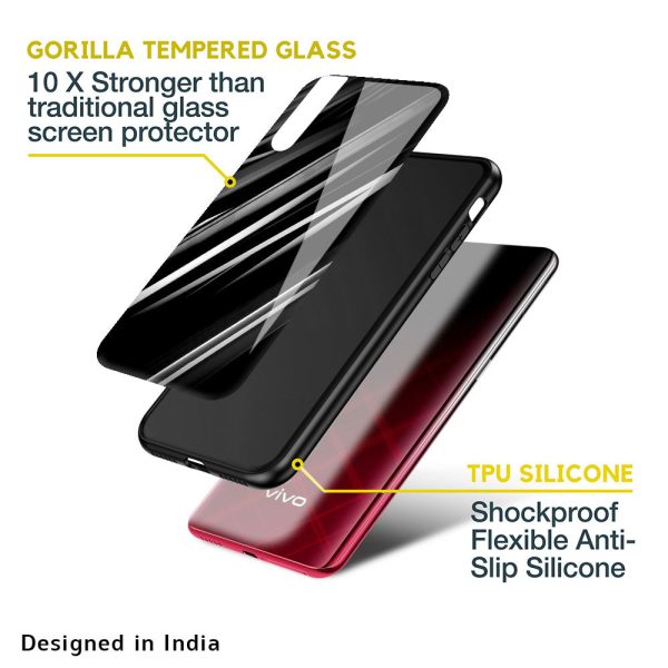 Black & Grey Gradient Glass Case For Vivo X60 Pro Cheap