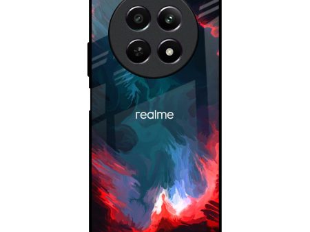 Brush Art Glass Case For Realme 12 5G Online Sale