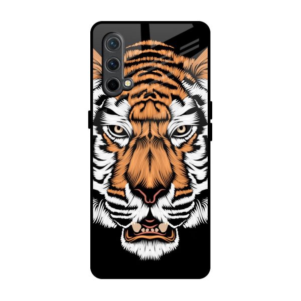 Angry Tiger Glass Case For OnePlus Nord CE Hot on Sale