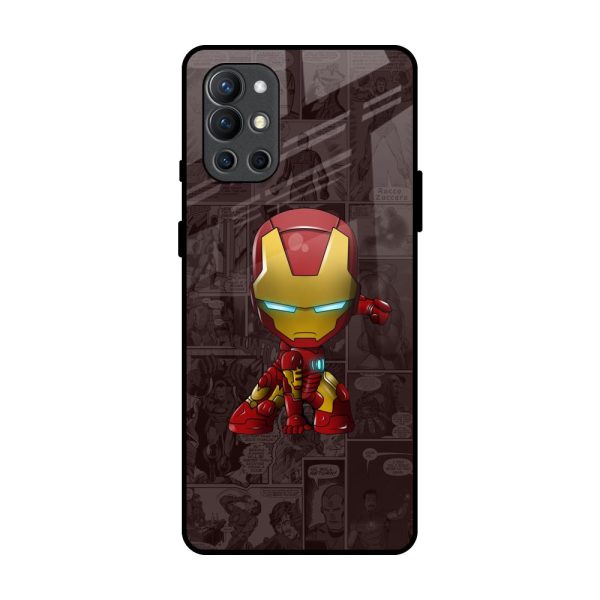 Angry Baby Super Hero Glass Case for OnePlus 9R Online Sale