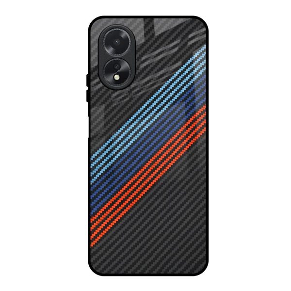 Carbon Inspired Glass Case for Oppo A18 on Sale