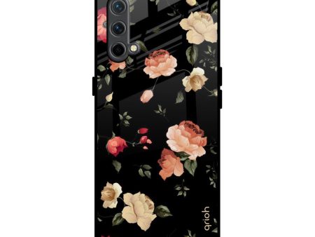 Black Spring Floral Glass Case for OnePlus Nord CE Supply