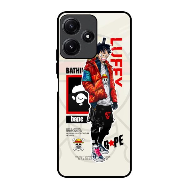 Bape Luffy Glass Case for Redmi 12 5G on Sale