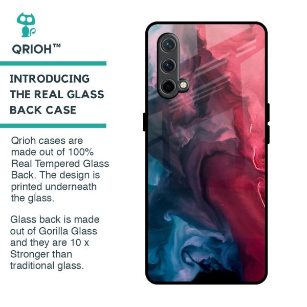 Blue & Red Smoke Glass Case for OnePlus Nord CE Supply