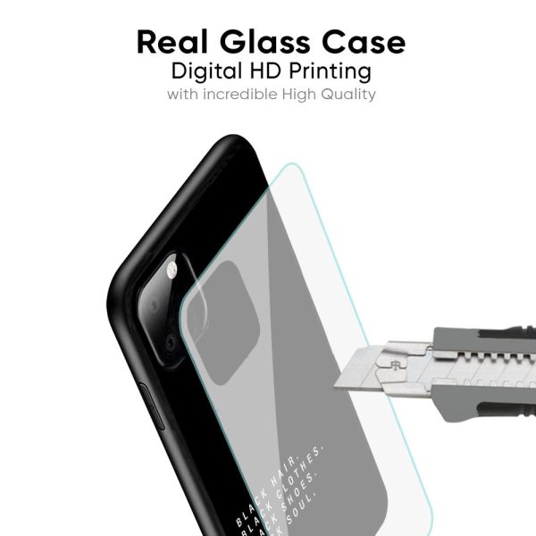 Black Soul Glass Case for Redmi 12 5G Fashion