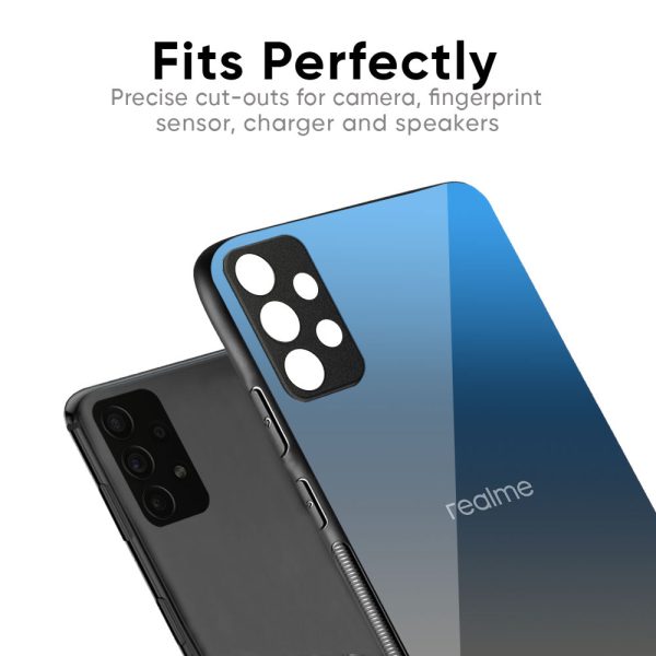 Blue Grey Ombre Glass Case for Realme GT 6 5G on Sale